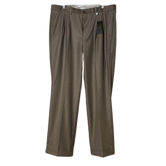 Joseph Abboud · 36x30 · Classic Fit · Pleated Trouser · Poly Rayon · Taupe New - Picture 1 of 10